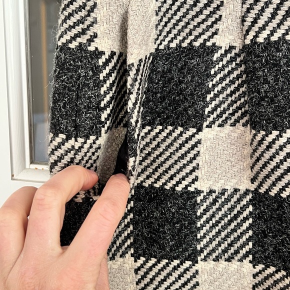 Talbots petites beige wool gingham skirt 8P - Picture 4 of 7